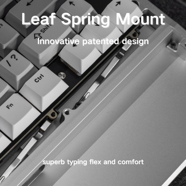 DRY STUDIO Black Diamond 75% RGB Wireless Mechanical Gaming Keyboard, 2.4G 2ms Latency, Tri-Mode Connection, Leaf Spring Mount, Custom Internals, Hotswapable Switch - Image 6