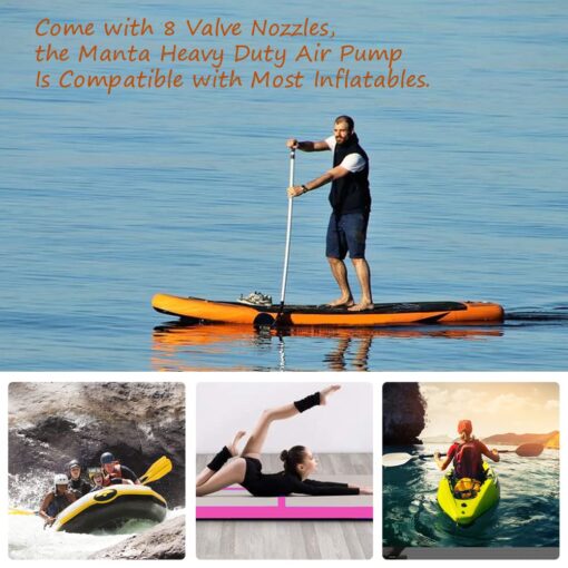Paddle Board Pump Rechargeable Sup Air Pump Electric Portable with 10000mAh Battery, 25PSI High Pressure Inflator & Deflator for Inflatable Stand Up Paddleboards Kayak Boats Tents - Image 2
