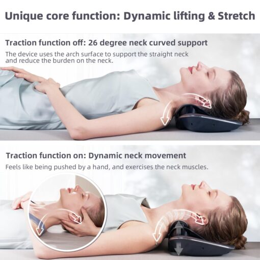 Twinklepoch Neck Stretcher for Dynamic Lifting and Exercising Cervical, Neck Massager of 3 Modes Electrotherapy and Relaxing Hot Compress, 104 to 122℉(40 to 50℃) - Image 8