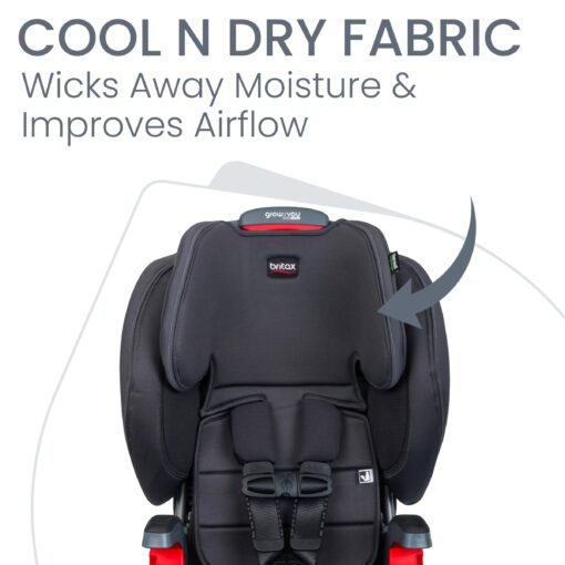 Britax Grow with You ClickTight Harness-2-Booster Car Seat, Cool N Dry - Cool Flow Moisture Wicking Fabric - Image 5