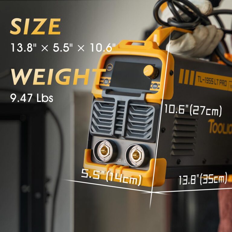 TOOLIOM 195A Stick/Lift TIG Welder with Lift TIG Torch 110V/220V Dual Voltage Welding Machine with Synergic Control Portable MMA Welder Machine with VRD, Hot Start and ARC Force - Image 3
