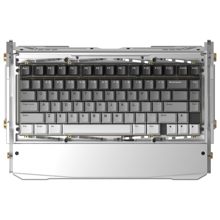DRY STUDIO Black Diamond 75% RGB Wireless Mechanical Gaming Keyboard, 2.4G 2ms Latency, Tri-Mode Connection, Leaf Spring Mount, Custom Internals, Hotswapable Switch