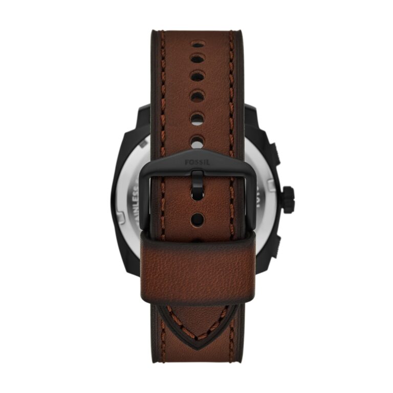 Fossil Men's Machine Chronograph Brown Leather Watch and Bracelet Set - Image 8