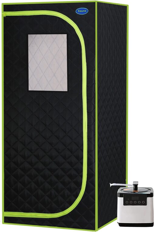 LTCCDSS Portable Steam Sauna Spa | Steamer 2.2L & 1000W Steam Generator | Personal Sauna Tent at Home | Oversized Indoor Saunas Room | Steel Pipe Bracket
