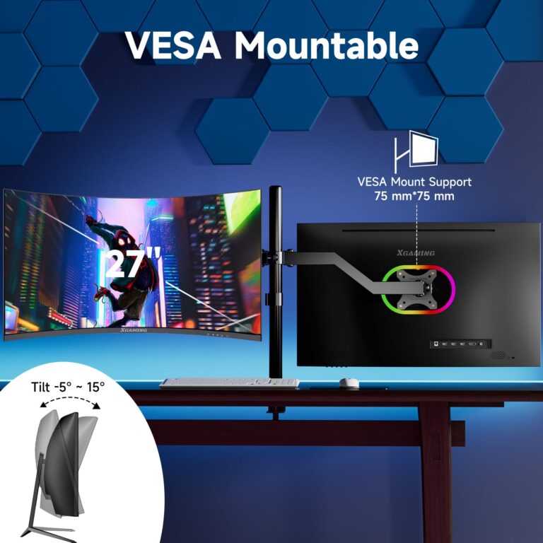 memzuoix 27-Inch Gaming Monitor, 144Hz, QHD 2560x1440p, 1ms(MPRT) Response, HDR10, 90% DCI-P3 Color Gamut, Adaptive G-Sync, FreeSync Premium, Dual HDMI, DisplayPort, VESA Mount, Black - Image 2
