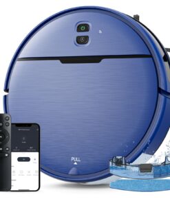 Robot Vacuum and Mop Combo, 2-in-1 Robot Vacuum Cleaner with Strong Suction, Compatible with APP/Home Integration, Schedule, Long battery life, Tangle-free, Ideal for Pet hair and Low Pile carpets