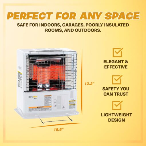 Sengoku Portable Kerosene Heater, Indoor/Outdoor for 400 sq. ft., Auto Shut Off, 10000 BTU - Image 8