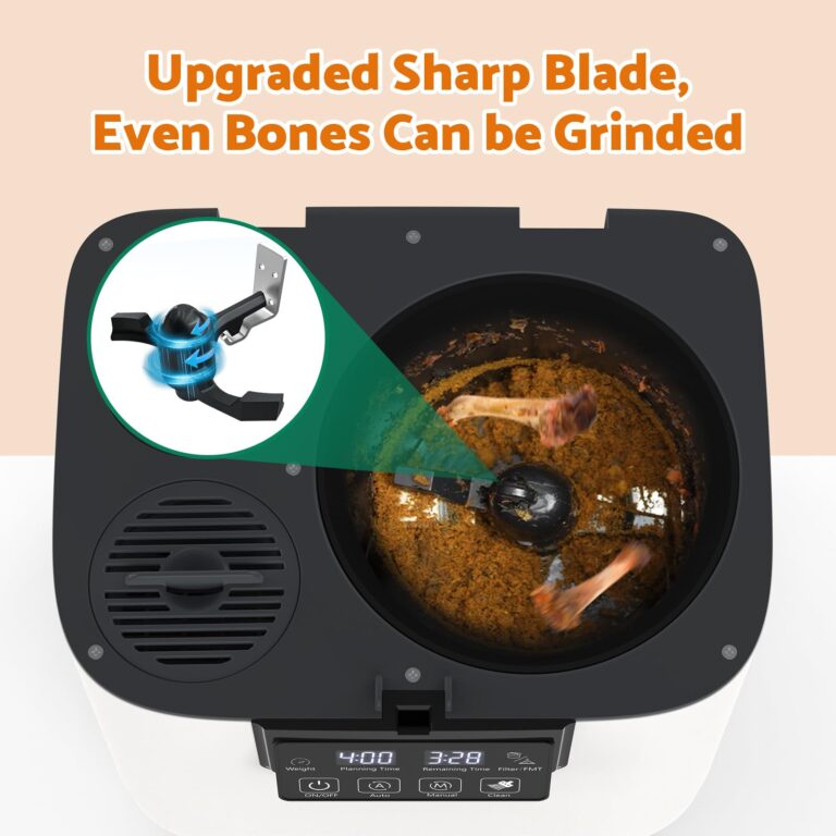 Cobuy 4L Electric Composter for Kitchen, Smart Indoor Countertop Compost Bin with Timer, Upgraded Grinding Blades, 2 Carbon Filter, Auto-Cleaning, Odorless, Turn Food Waste into Natural Fertilizer - Image 2