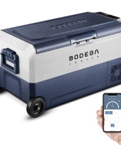 BODEGACOOLER 12 Volt Car Refrigerator,38 Quart Portable Freezer,Car Fridge Dual Zone APP Control,36L -4℉-68℉ Electric Compressor Cooler 12/24V DC and 100-240V AC for RV,Travel,Camping,Road Trip
