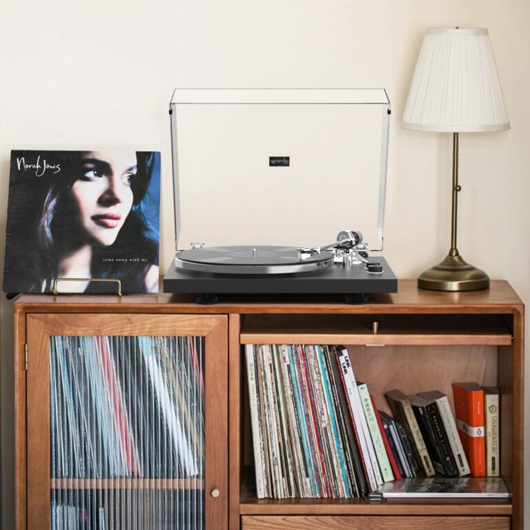 Turntables Belt-Drive Record Player with Wireless Output Connectivity, Vinyl Player Support 33&45 RPM Speed Phono Line USB Digital to PC Recording with Advanced Magnetic Cartridge&Counterweight Black - Image 5
