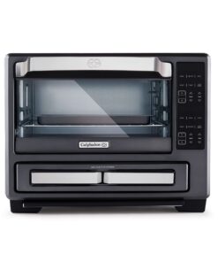 Calphalon Performance 12-in-1 Air Fry Toaster Oven with Dual Zone 12" Pizza Drawer Oven combo,Digital Precision Controls, Dark Stainless