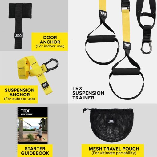 TRX All-in-ONE Suspension Training System: Full Body Workouts for Your Home Gym, Travel, and Outdoors | Includes Indoor & Outdoor Anchors, Workout Guide and Video Downloads - Image 5