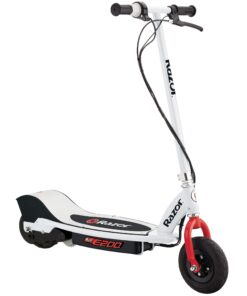 Razor E200 Electric Scooter for Kids Ages 13+ - 8" Pneumatic Tires, 200-Watt Motor, Up to 12 mph and 40 min of Ride Time, For Riders up to 154 lbs