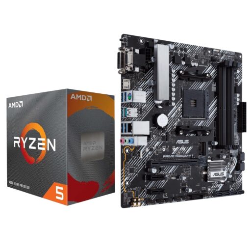 MICRO CENTER AMD Ryzen 5 4500 Desktop Processor with ASUS Prime B450M-A II AMD AM4 Micro ATX Motherboard