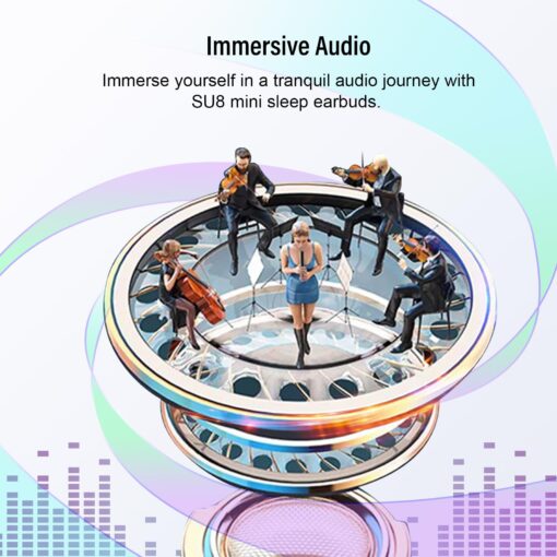 DUSONLAP Sleep Earbuds Bluetooth 5.4 in Ear Light-Weight Headphones, Mini Sleep Headphones Small Design for Side Sleepers, 47H Playtime with Charging Case, Clear Calls Earphones, Mysterious Black - Image 7