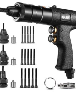 KIARUO Pneumatic Rivet Nut Gun 10-32,8-32,6-32 with Replacement Mandrels, RPM 3000 Industrial Grade Pull Rivnut Gun MODEI:LM09 Button Switch