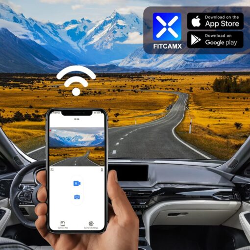 Fitcamx 4K Dash Cam Suitable for Acura MDX 2022 2023 2024 with Auto Dimming (4th Gen), OEM Factory Look, UHD 2160P Video, Built-in WiFi & APP, Loop Recording, G-Sensor, Easy to Install, 64GB Card - Image 4