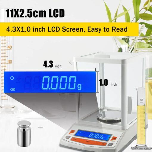 CGOLDENWALL Lab Analytical Balance High Precision 1mg Scale Digital Electronic Scale Scientific Scale for Laboratory Pharmacy (200g 1mg) - Image 8
