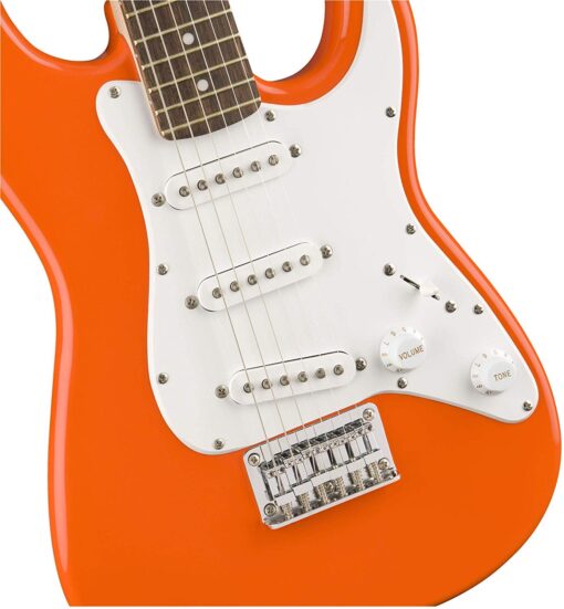 Fender Squier by Fender "Mini" Strat Beginner Electric Guitar, Rosewood Fingerboard - Metallic Orange - Amazon Exclusive Color - Image 4