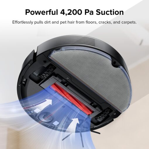 roborock Q7 Max Robot Vacuum and Mop, 30-Level Adjustable Water Flow, 4200Pa Suction, PreciSense LiDAR Navigation, No-Go Zone, No-Mop Zone, 3D Mapping, App & Voice Control, Ideal for Pet Hair - Image 7