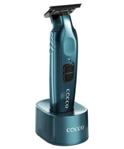 Cocco Hyper Veloce Pro Trimmer, Digital Gap Graphene Blade Edger, High-Torque Brushless BLDC Motor, Cordless, All-Metal Design, Lithium-Ion Battery, Charging Base Included, Dark Teal