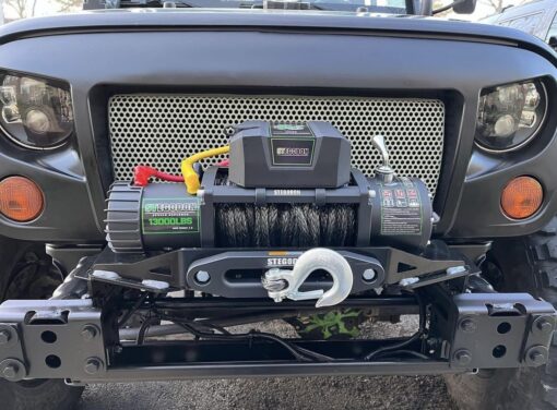 STEGODON Winch 13000 lb Winch 12V Electric Winch Synthetic Rope Winch Rough Country Winch with Hawse Fairlead,Wired Handle and Corded Control for Jeep Truck SUV - Image 2