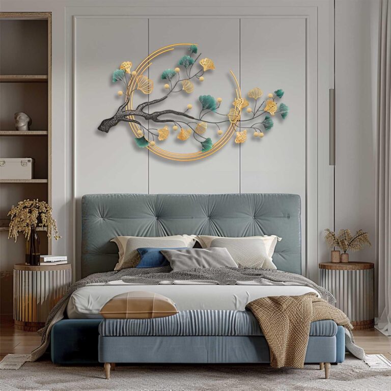 Metal Wall Art Decor For Living Room, 59" Ginkgo Leaf Wall Decor, Adornos Pare Sala Modernos, 3D Gold Wall Art Decorations, Large Modern Metal Wall Sculptures For Living Room Dining Room Bedroom (ginkgo leaf) - Image 8