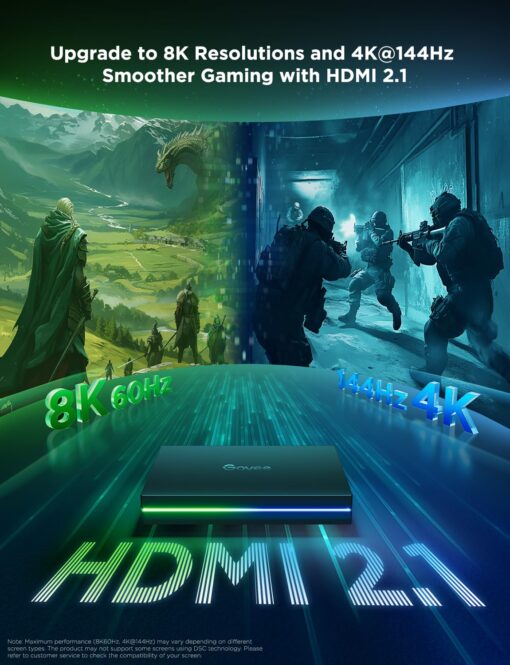 Govee HDMI 2.1 Sync Box 2, AI Sync Box with TV Backlight, Supports 8K@60Hz, 4K@144Hz, VRR and ALLM, Works with Matter and Alexa, RGBIC LED Light Strip for 55-65 inch TVs, 75 LEDs/m - Image 9
