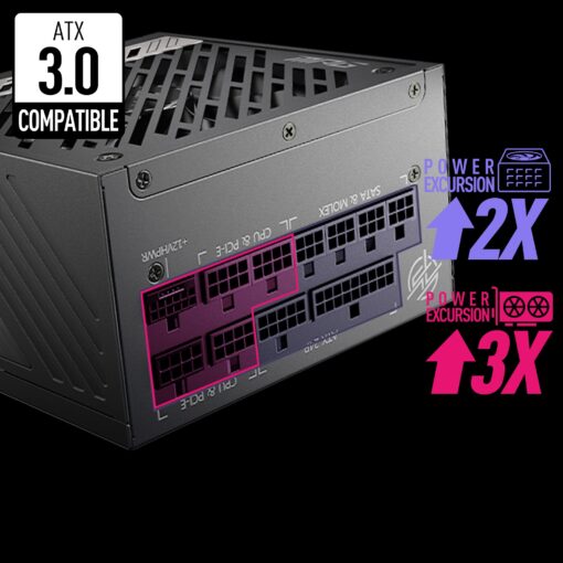 MSI MPG A1000G PCIE 5 & ATX 3.0 Gaming Power Supply - Full Modular - 80 Plus Gold Certified 1000W - 100% Japanese 105°C Capacitors - Compact Size - ATX PSU (Renewed) - Image 9