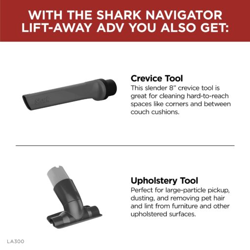 Shark LA300 Navigator Lift-Away ADV Corded Upright Vacuum, White (Renewed) - Image 9