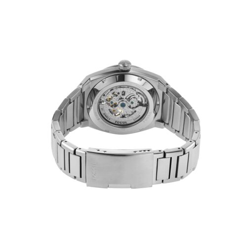 Fossil Men's Everett Automatic Stainless Steel Three-Hand Watch, Color: Silver (Model: ME3220) - Image 5
