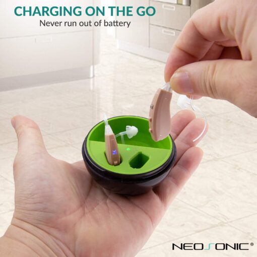 OTC Hearing Aid to Assist Hearing of Adults and Seniors with Mild to Severe Hearing Loss, Rechargeable Hearing Aids with Noise Canceling, Neosonic B10 - Image 2