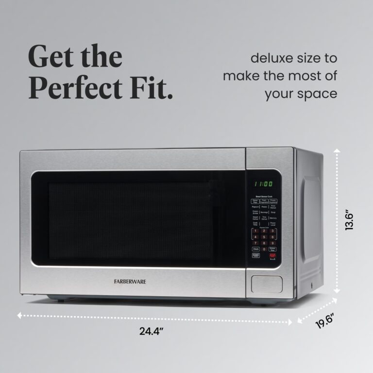 Farberware 1100W 2.2 cu ft Countertop Microwave Oven With Smart Sensor, LED Lighting, Child Lock - For Apartments and Dorms - Image 5