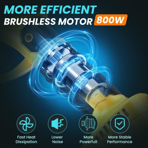 Electric Pruning Shears Cordless 1.6-2.0 Inches & Electric Pole Pruner 2-IN-1 Reach To 14-ft, 2 * 2Ah Battery Pruning Shears, Cordless Pole Pruner Garden Tool for Tree Trimming Branch Cutter - Image 5