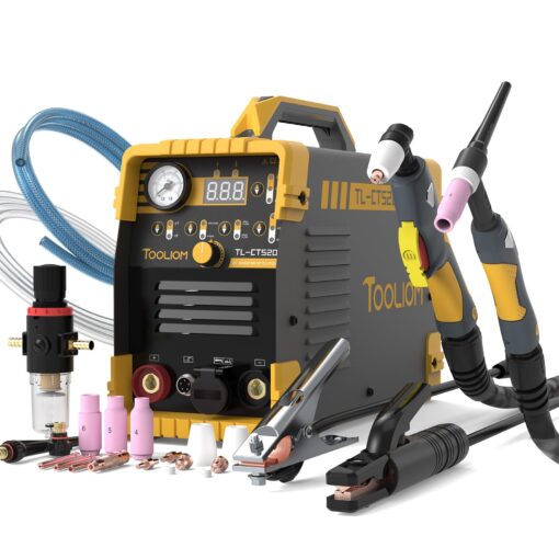 TOOLIOM 3 in 1 Cut/TIG/Stick Welder 50A Air Plasma Cutter 200A TIG and 200A Stick Welder Portable Welding Machine Dual Voltage 110&220V