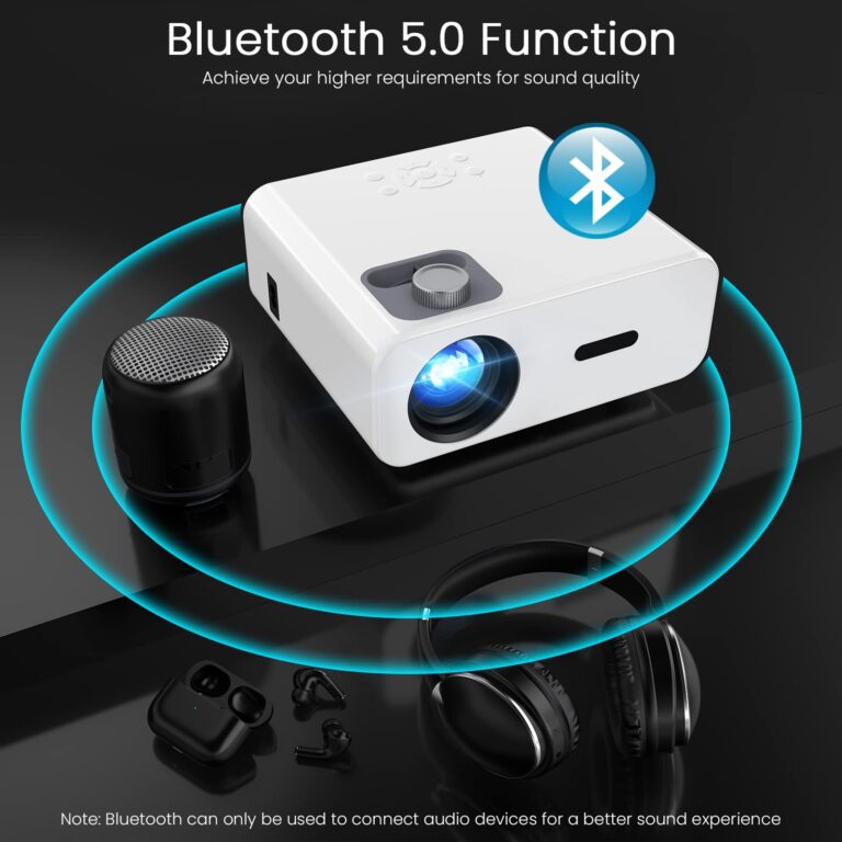 HONPOW Native 1080P Full HD Bluetooth Projector, 11000 Lumens Mini Portable Outdoor Indoor Movie Projector, Compatible with Laptop, Smartphone, TV Stick, Xbox, PS5 - Image 6