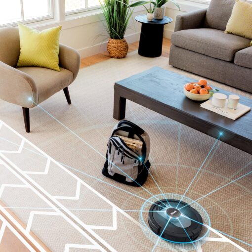 Shark UR2500SR AI Ultra Robot Vacuum, with Ultra Clean, Home Mapping, 30-Day Capacity Bagless Self Empty Base, Perfect for Pet Hair, WiFi, Compatible with Alexa, Black/Silver (Renewed) - Image 7