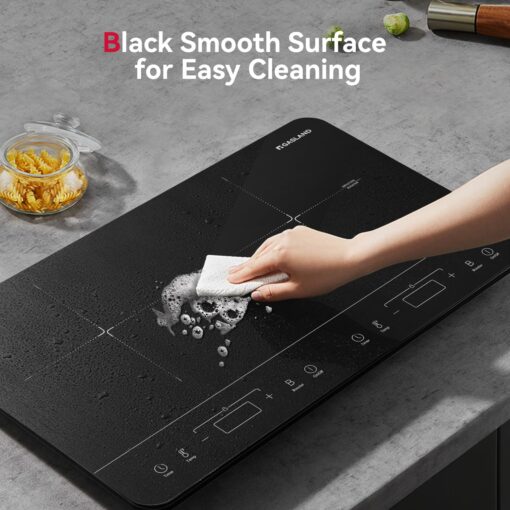 GASLAND Portable Induction Cooktop 2 Burners, 1800W Double Induction Cooktop with 10 Temperature 7 Power Settings, Dual Induction Cooker with Sensor Touch Control, Child Safety Lock & Timer - Image 4