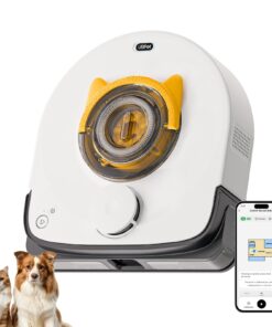 UBPET Robot Vacuum for Pet Hair, Automatic Robot Vacuum Cleaner Self Cleaning Brushroll, Robotic Vacuum Ideal for Carpet, 22,000 Pa Square