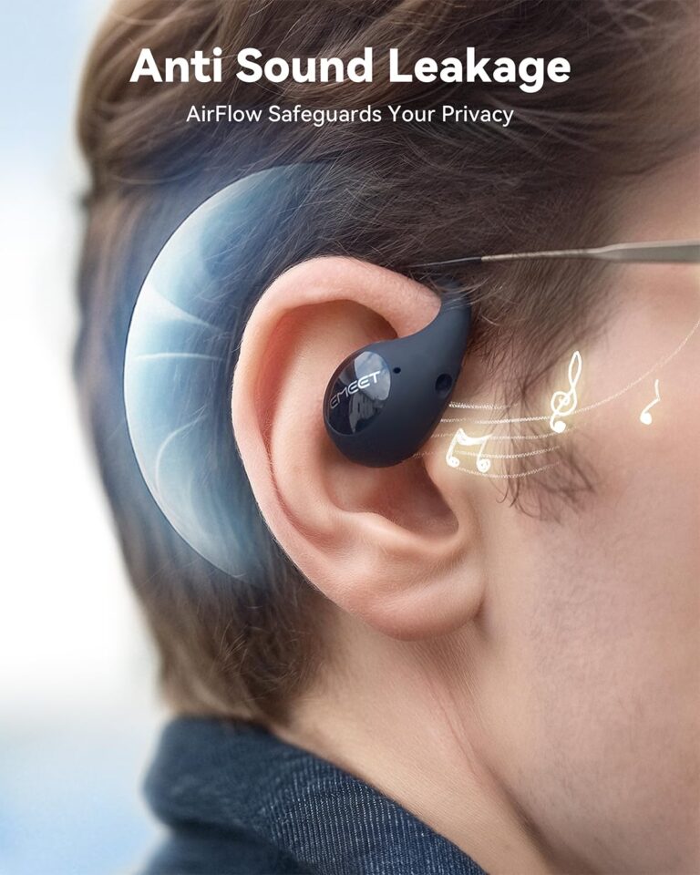 EMEET AirFlow Open Ear Headphones with Mic, Bluetooth 5.3 Wireless Headsets with Detachable Microphone, ENC Noise Cancelling, Multipoint Pairing, Ultra Comfort, Wireless Earbuds for Work, home, office - Image 5
