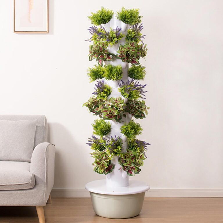 Hydroponic Growing System Outdoor Indoor Vertical Garden Home Gardening System Soilless Cultivation Herbs Fruits Vegetables Vertical Plant Tower, Hydroponic Tower, Beginner kit,5Layer