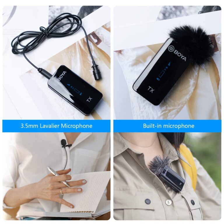 BOYA Wireless Lavalier Microphone, by-XM6 K1 2.4G Compact Professional Lapel Mic with Rechargeable Charging Case for iPhone/iPad/Android/Camera-7HR Battery, 328' Range,LED Display - Image 3