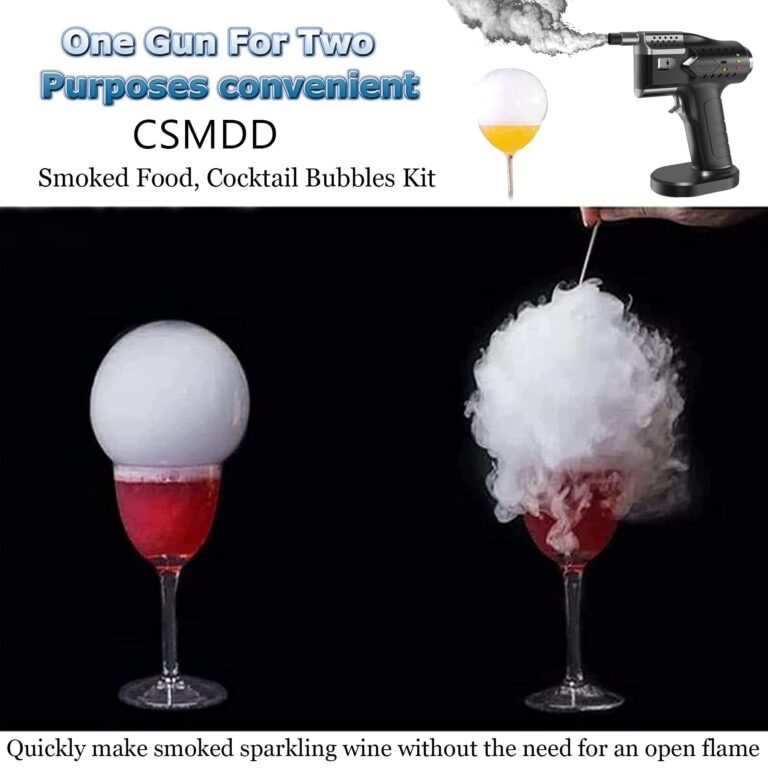 CSMDD Vapour Blaster Cocktail Bubble Smoke Gun, Smoke Gun Kit with 5-Flavor Aromas, USB Charging Bubble Gun for Professional Bar Mastery - Image 6