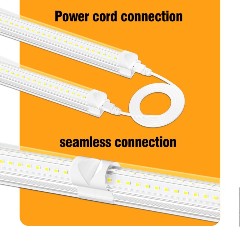 ONLYLUX 8ft LED Shop Light - 90W 12000lm 5000K, 8 Foot Led Shop Light Fixture, V Shape Bulbs for Garage, 8 ft Led Lights, Plug and Play (10 Pack) - Image 4