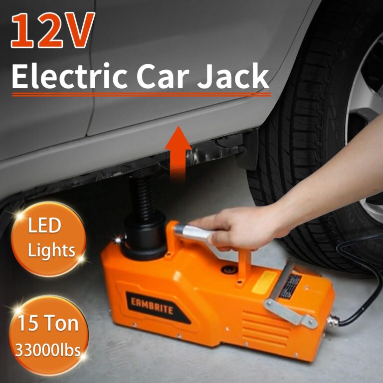 EAMBRITE 12V DC Heavy Duty 15 Ton 33000lbs Hydraulic Car Floor Jack with LED Light Electric Car Jack for Car, SUV and RV - Image 8