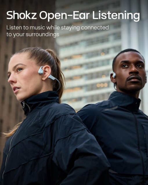 SHOKZ New OpenRun Pro 2 - Open-Ear, Bone Conduction Sport Headphones - with Reflective Strip - Sweat Resistant, Workout Headphones - Secure, Wireless, Comfortable Fit-Deep Bass and Smart Mic App - Image 8