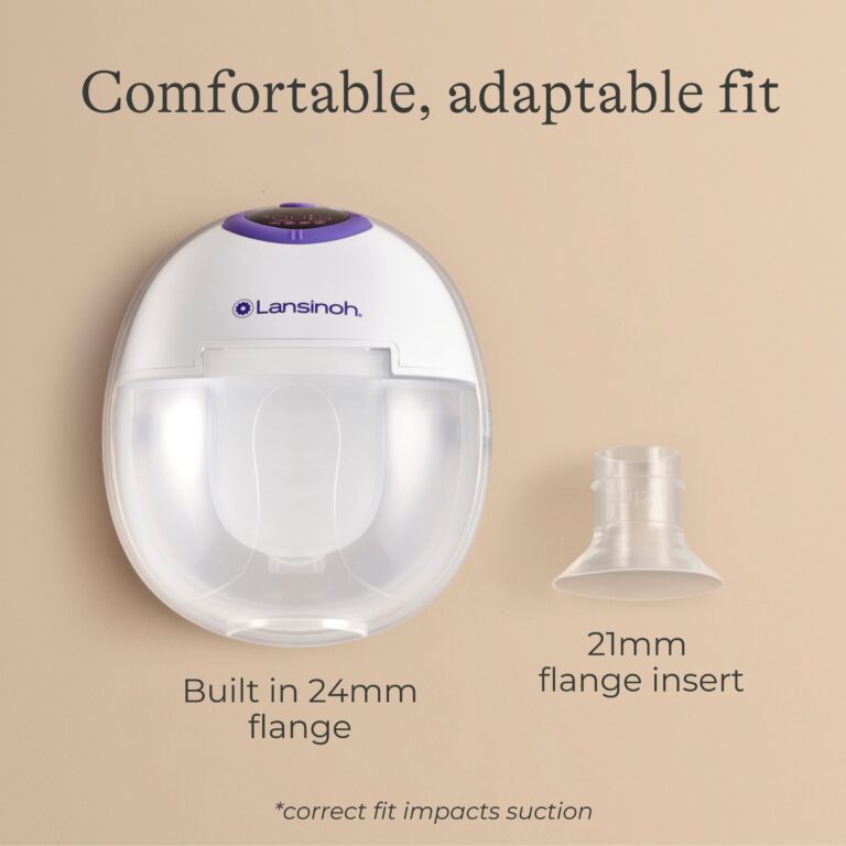 Lansinoh Discreet Duo Wearable Breast Pump, Hands Free Breast Pump, 4 Pumping Modes, 9 Levels Hospital Strength Suction, LED Display, Leak-Resistant Design, 2 Breast Flange Sizes Included: 24mm & 21mm - Image 4