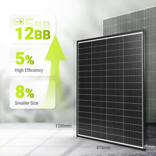Newpowa 9BB Cell 200W Monocrystalline 200 Watt 12V Solar Panel High Efficiency RV Marine Boat Off Grid - Image 6