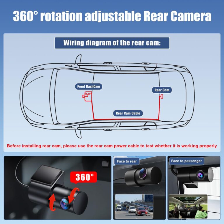 KuTaiTai Front 4K + Rear 1080P Dash Cam for Audi 2019 2020 2021 2022 2023 2024 A4 A6 Allroad A3 A5 Q5 S4 S6 Q7 A8 S8 TT A7 S5 Q3 S3 S7 RS3 RS5 RS6 e-tron (Model A), OEM Look, WiFi & APP, 128GB Card - Image 6