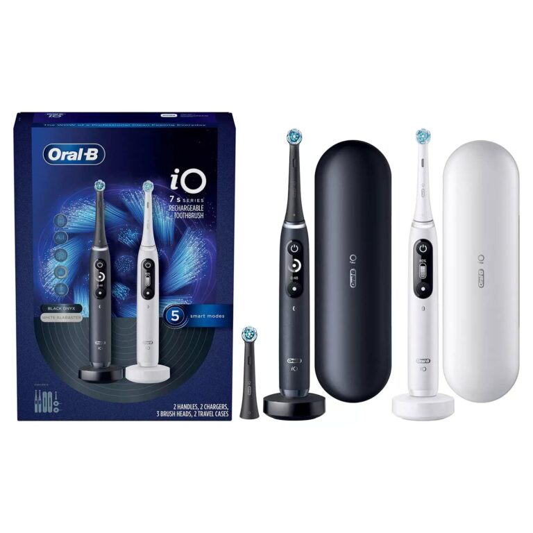 Oral-B iO Series 7s Rechargeable Toothbrush with 2 Handles, 2 Chargers, 3 Brush Heads and 2 Deluxe Travel Cases - Image 7